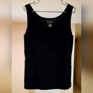 Van Heusen Lace Front Overlay Tank Top Size L